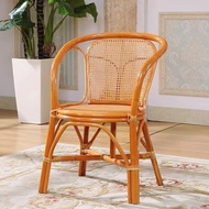 Rattan Chair Natural Real Rattan Elderly Rattan Home Backrest Rattan Chair Leisure Balcony Single Ra