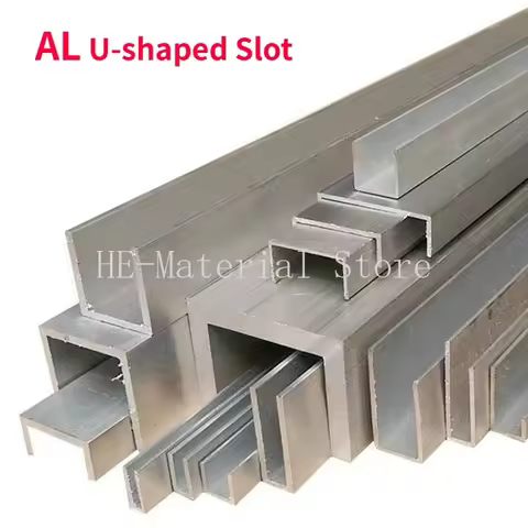 2Pcs Length 500mm Aluminum Alloy U-shaped Slot Rail Slot 5x5/5x10mm-100x25mm DLY Aluminum Profile Fi