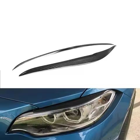 Dry Carbon F87 M2 Headlight Eyebrow Eyelids For BMW F22 F23 220i 228i M235i M Sport 2014-2018