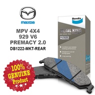 Original Bendix [DB1222MKT] Rear Brake Pad - Mazda 929 V6 MPV 4X4 Premacy 2.0