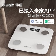 【优优家纺旗舰店6o8alk2jo3.my】 已接入米家APP得适智能体脂秤电子体重秤精准家用专用电子秤减 【0807okYTb24Bi】