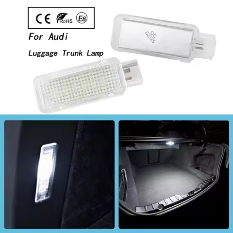 For Audi A3 8P A4 B6 A6 C6 LED Luggage Trunk Lamp Canbus Error Free Interior Dome Light 2PC Waterpro