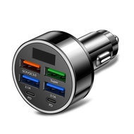 HLINKEY 100W 6 Ports Car Charger Fast Charging PD QC3.0 USB C Car Phone Charger Type C Adapter in Ca