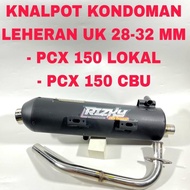 KNALPOT PCX CBU KONDOMAN CMS / BAHAN STENLIS * UKURAN 28-33 MM RZ PRO