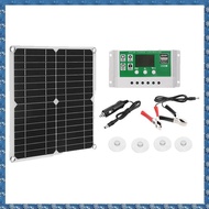 (FTQN) 12W Solar Panel Kit 50A 12V Battery Charger with Controller Caravan Boat