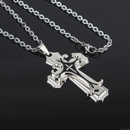 [Y] Simple Necklace Necklace High-end Pendant Men Punk Style Retro Necklace Cross Y