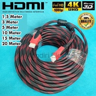 HDMI Cable Fiber Mesh HDMI To HDMI 1.5 / 3 / 5 / 10 / 15 Meters
