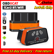 เครื่องสแกน OBD2 Icar3 Icar2 vgate icar 2 wifi/bluetooth iCar3สำหรับ ios/android เครื่องอ่านรหัส OBD2อัตโนมัติเครื่องมือวินิจฉัย PK ELM327