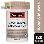 [Expiry: 07/2026] Swisse Ultiboost Magnesium, Calcium + D3 120 Tablets