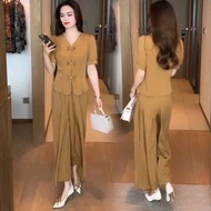 Set Đồ Nữ Áo tay cộc đũi Quần ống suông nữ Mã B41