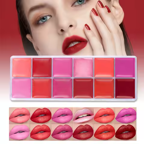 12 Colors Women Moisturizing Long Lasting Lip Gloss Palette Girls Nude Cosmetic Makeup Lip It's the 