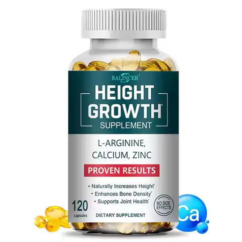 Height Growth Supplements, Calcium Vitamin D3 Zinc, Bone Strengthening, Natural Height Increase for 
