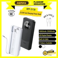 [CCC Certified] RPP-37/RPP-38 10000mAh/20000mAh 20W+22.5W Dual Fast Charging Cables Power Bank