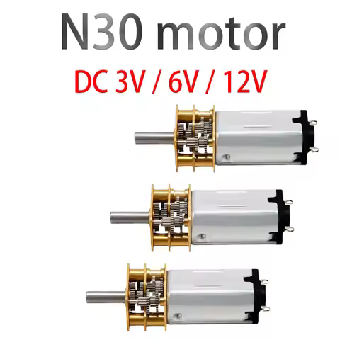 N30 DC 3/6/12V Micro Metal Gear Motor Gear Wheel Gear Motor DIY Electronic Kit 15RPM 30RPM 50RPM 60R