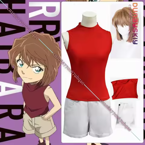 Anime Detective Conan Cosplay Costume Miyano Shiho Role-playing Party Uniform Full Set WIG Top Short