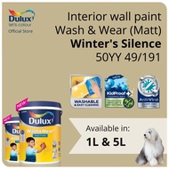 Dulux Interior Wall Paint - Winter's Silence (50YY 49/191) (Wash &amp; Wear Matt) - 1L / 5L