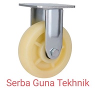 8" inch Heavy Duty Nylon Trolley Wheels (DEAD / Rigid Plate) Nylon Trolley Wheels