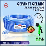 Promo Paket Kepala Semprotan Air 20 Meter, Serat Benang Transparan, Jet Spray, Selang Fleksibel, COD