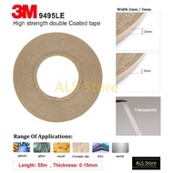 [3M300LSE-9495LE] High Strength Transparent Double Sided Tape for Phone Tablet Laptop LCD Screen Cas