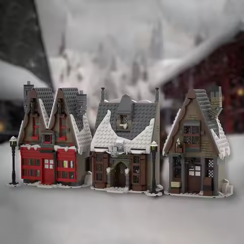 Moc Magic World Medieval Werewolf Zonko's Joke Shop Hog's Head Quill Shop Building Blocks Kids Birth