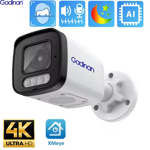 8MP 4K IP Camera Outdoor AI Face Detection 5MP 4MP H.265AI Onvf RTSP Color Night Vision POE Human Au
