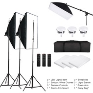 Studio Light Set 85W SOFTBOX LIGHTING85W SET3 Adjustable There Is A Remote Control.
