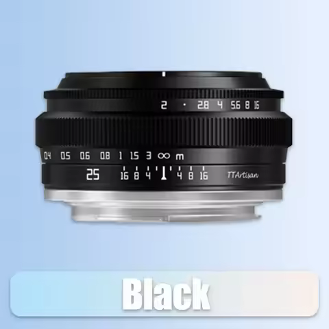 TTArtisan 25mm F2 Camera Lens for Sony E Mount a6400 Fujifilm XA XT4 XT30 Nikon Z30 Z50 Canon M50 R7