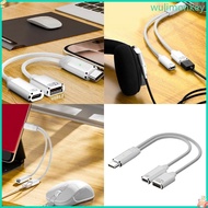 WU USB C to USB Adapter OTG Charging Cable 2 in 1 USB C Splitter 100W Quick Charging Type C OTG Powe