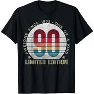 Men's cotton T-shirt 90 Year Old Gifts Vintage 1935 Limited Edition 90th Birthday T-Shirt