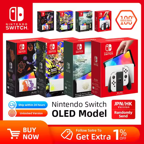Nintendo Switch Splatoon 3 Pokemon Zelda edition OLED Model 64GB 7inch OLED Screen White Set Blue Re