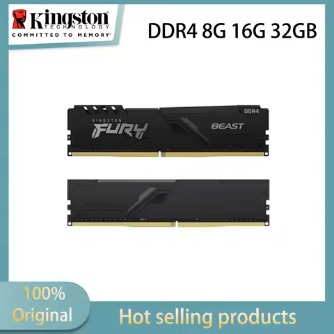 Kingston Fury Beast DDR4 3200Mhz 2666Mhz 2400Mhz 8G 16G RAM PC Memory 288Pin 1.2V Heatsink For Deskt