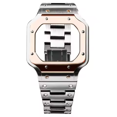 DW5600 Mod Kit Sants Stainless Steel Watch Case Metal Bracelet Fit for DW-5600 GW-B5600 GB-5600 GWX-