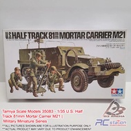 Tamiya Scale Models #35083 - 1/35 U.S. Half Track 81mm Mortar Carrier M21 | Military Miniature Serie