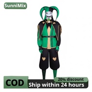 Stage Performance Clown Costume Halloween Jester Costume Long Sleeved for Cosplay Party