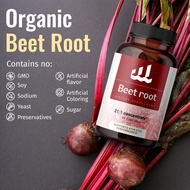 Beet Root Capsules - Organic Beet Root Extracts - High potency 21:1 Concentrate - Beet Root Powder S