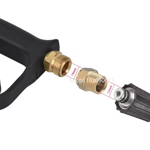 Pressure Washer Adaptor M22 14MM Famale to M22 15MM Male Thread Brass Connector Nozzle For Washer Gu