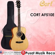 【LIMITED TIME OFFER】 Cort AF510E NS Folk Size Semi Acoustic Guitar Natural Satin Kapok Gitar Akustik Elektrik Gitar