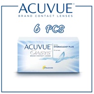(6 PCS) Acuvue Oasys with Hydraclear Plus Silicone Hydrogel Contact Lenses Bi-weekly Clear Lens (pow