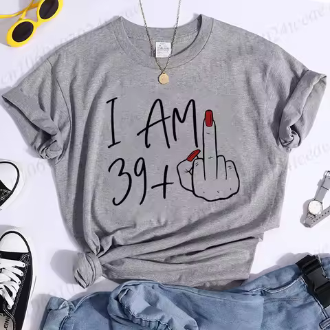Personalized Birthday Tshirts, I Am 39+ Middle Finger Tee Shirt, Sarcastic Birthday Shirt, 40th Birt