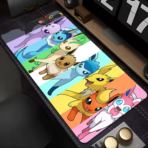 Anime Mouse Pad Pokemon Locking Edge Gaming XXL Dywan Gamer Keyboard Pad Extended Desk Mat Table Car