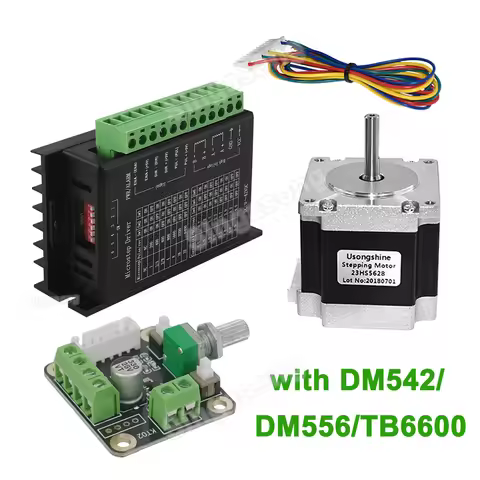 Nema 23 23HS5628 Stepper Motor with DM556/DM542/TB6600 Microstep Driver Stepper Motor Controller for