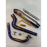 Racing exhaust NLK noo lamlukka burntip elbow raider satria belang 150 carb fi y15zr lc135 sonic