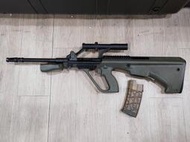 二手寄賣 8成新 APS AUG A1 軍綠色 電動槍 1槍1匣