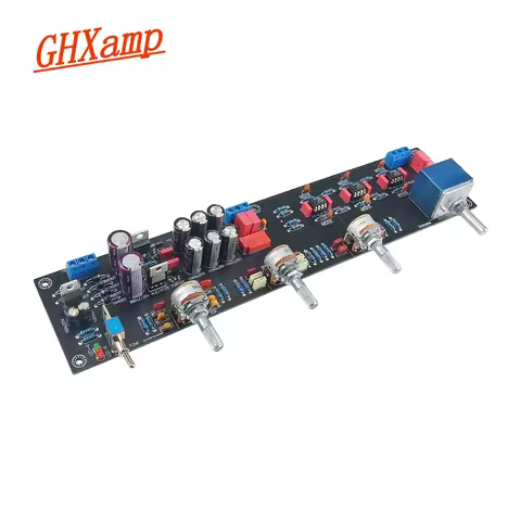 GHXAMP JRC5532 Audio Preamplifier Tone Control Board Op-amp Treble Mid Bass Preamp Amplifier ELNA680