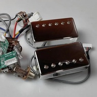 WK-Guitar Pickups Alnico V Humbucker Pickup  498R 498T Set Golden Cover with Pro Wiring Harness Quic
