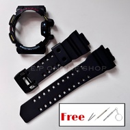 Replacement Strap & Bezel Matte Black Red for GShock GA400 GBA400 GBA GA400 free Tools & Springbar