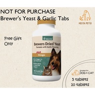 (Repacked) NaturVet Brewer's Yeast & Garlic Tabs - For Cat & Dog
