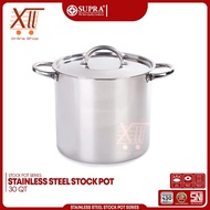 SUPRA SP~30SP STOCK POT 30 QT PANCi TiNGGi 28.5 Litre + FULL STAiNLESS LID 34 CM
