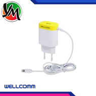 CHARGER WELLCOMM 2.1A ELEGANT LIGHTNING Charger Cas Hp 2 Konektor 2 Ampere Elegant Wellcomm