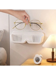 1 Pieza Caja De Almacenamiento Para Gafas, Diseño Montado En La Pared Con Marco, Resistencia A La Presión, Para Hombres Y Mujeres, Adecuado Para Gafas, Gafas De Sol Y Gafas Con Clip. Ideal Para Escenas Como La Mesita De Noche, Dormitorio, Armario, Estudio, Escritorio, Tocador, Lavabo, Armario Y Vestuario. Diseño Visual Simple Y Claro.